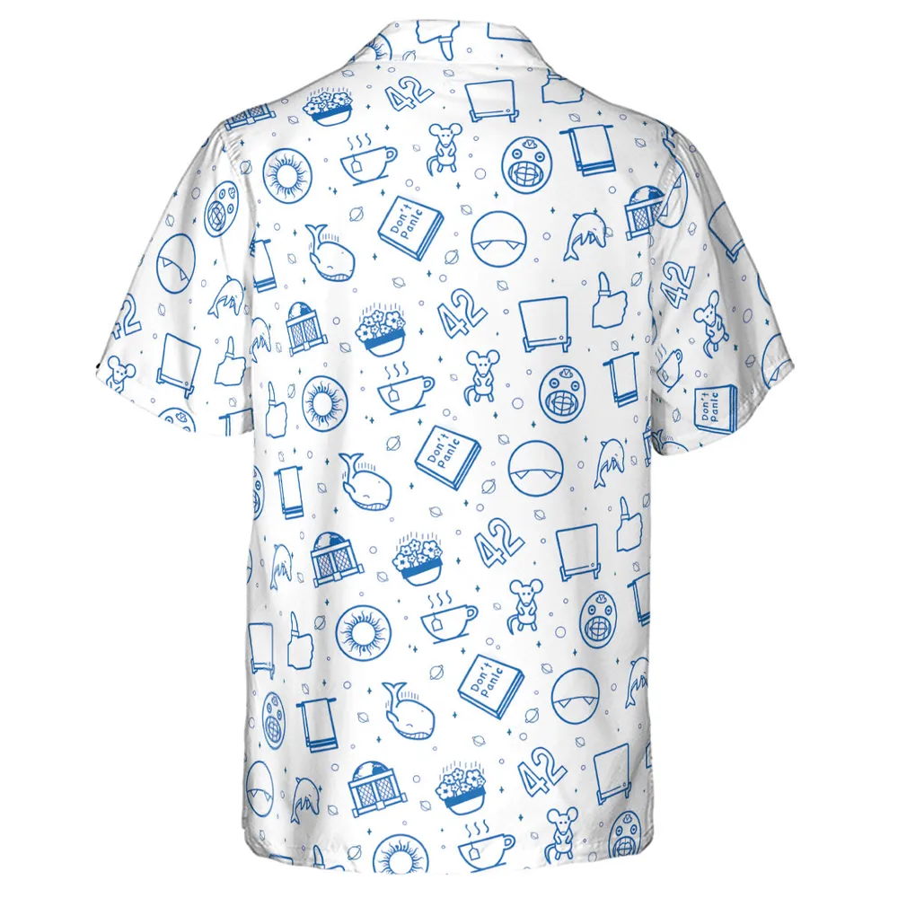 Don't Panic Life 42 The Hitchhiker's Guide to the Galaxy Hawaiian Shirt - 3