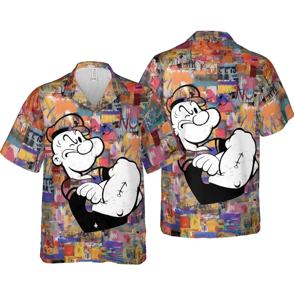 Popeye The Sailor Man Hawaiian Shirt - 4