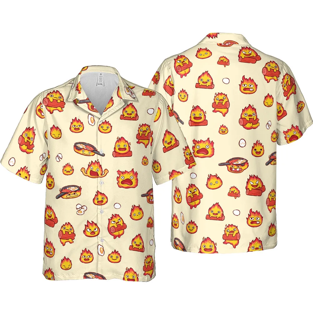 Calcifer Howl’s Moving Castle Hawaiian Shirt - 4
