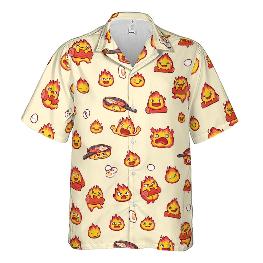 Calcifer Howl’s Moving Castle Hawaiian Shirt - 2