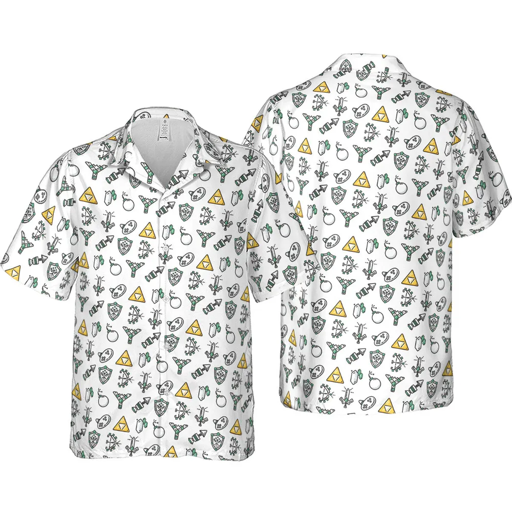 The Zelda Pixel Style Hawaiian Shirt - 4