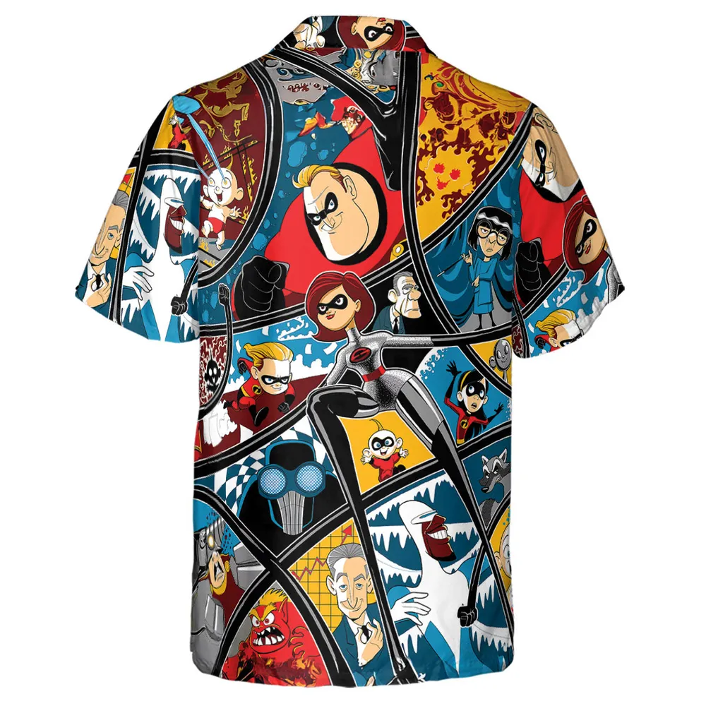 The Incredibles cartoon Hawaiian Shirt - 3