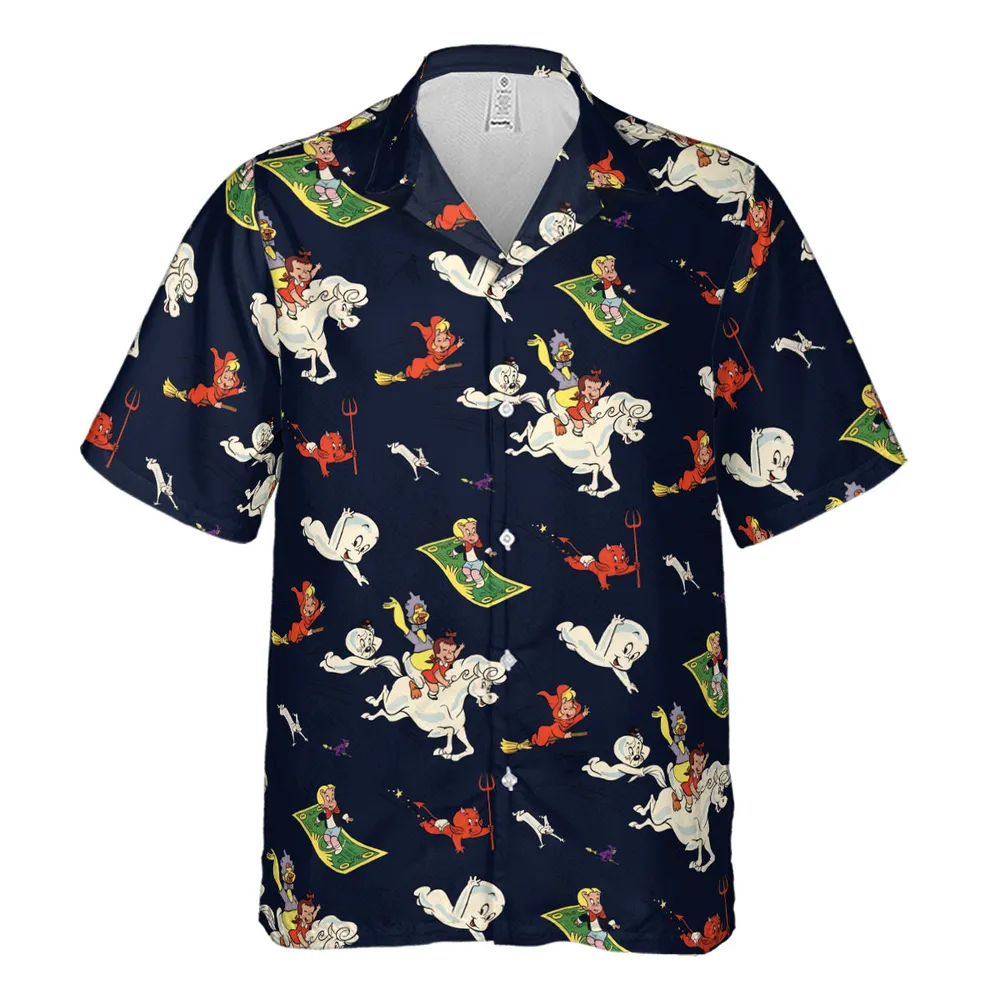 Casper Richie Rich Harvey Comic Characters Hawaiian Shirt - 2
