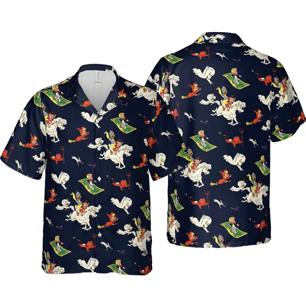 Casper Richie Rich Harvey Comic Characters Hawaiian Shirt - 4