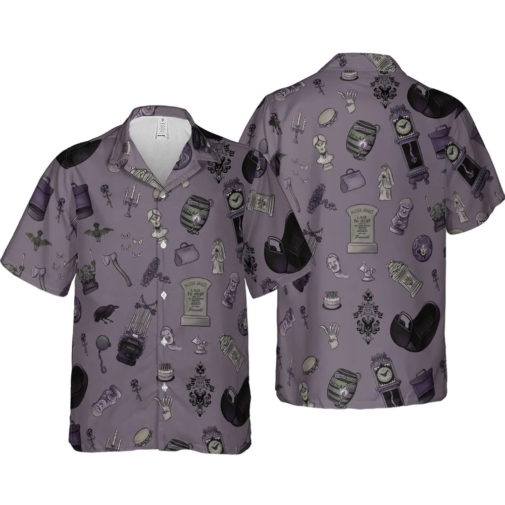 Welcome Foolish Mortals Haunted Mansion Hawaiian Shirt - 4