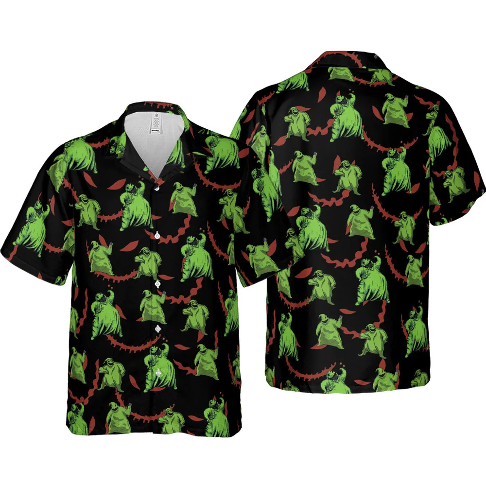 Oogie Boogie Pattern Hawaiian Shirt - 4