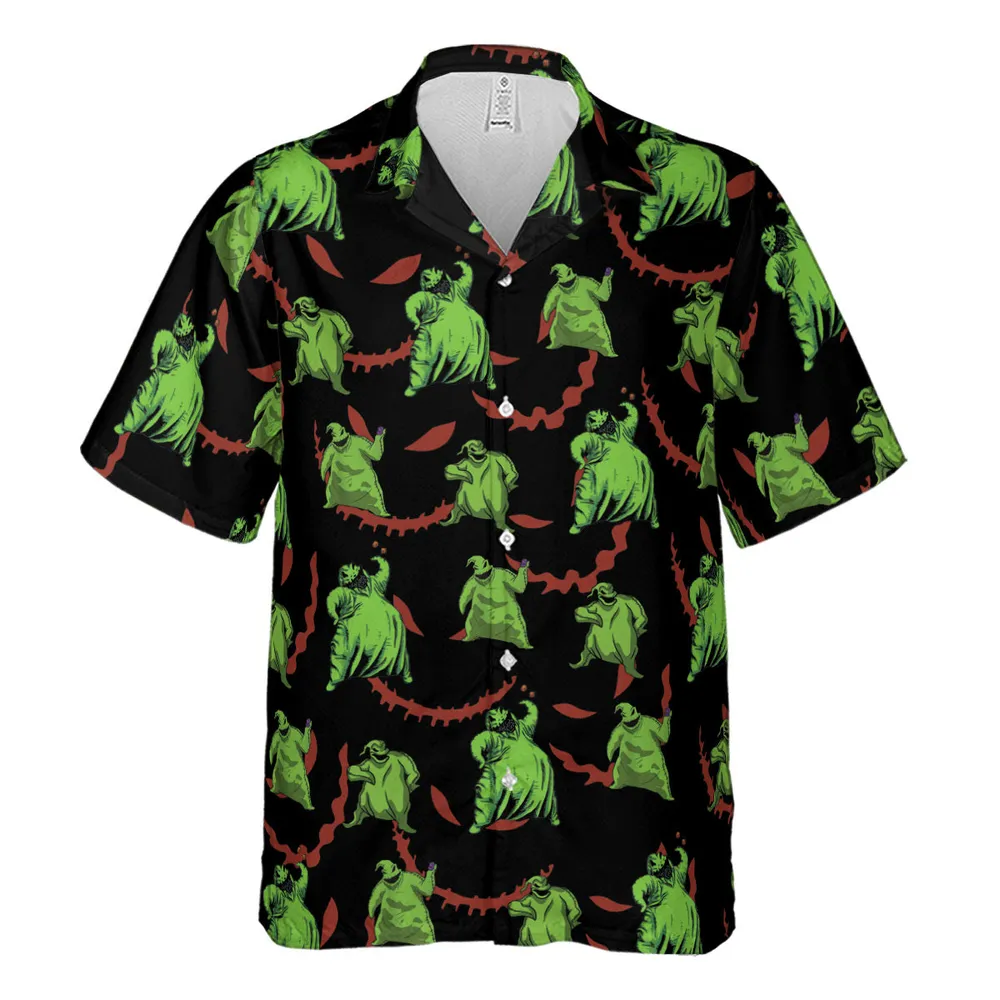 Oogie Boogie Pattern Hawaiian Shirt - 2