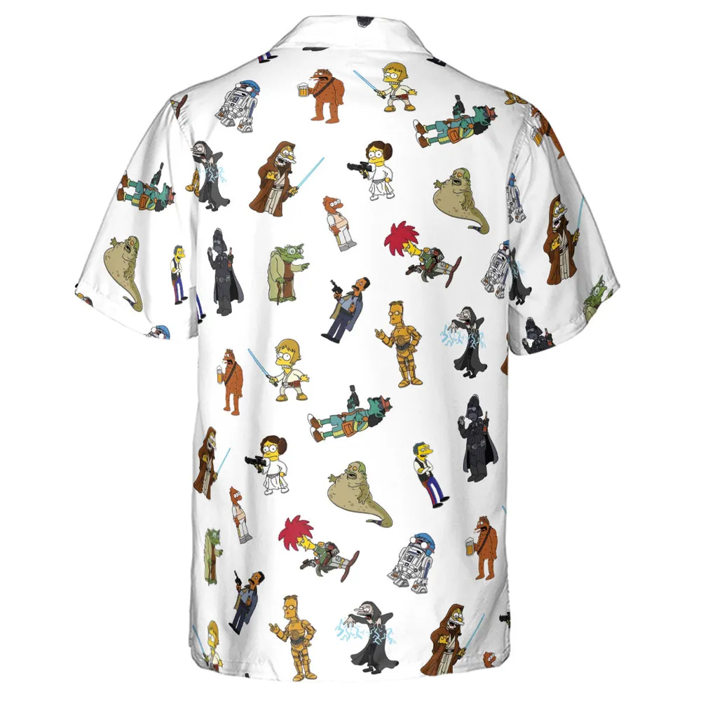 Simpsons Star Wars Mashup Hawaiian Shirt - 3