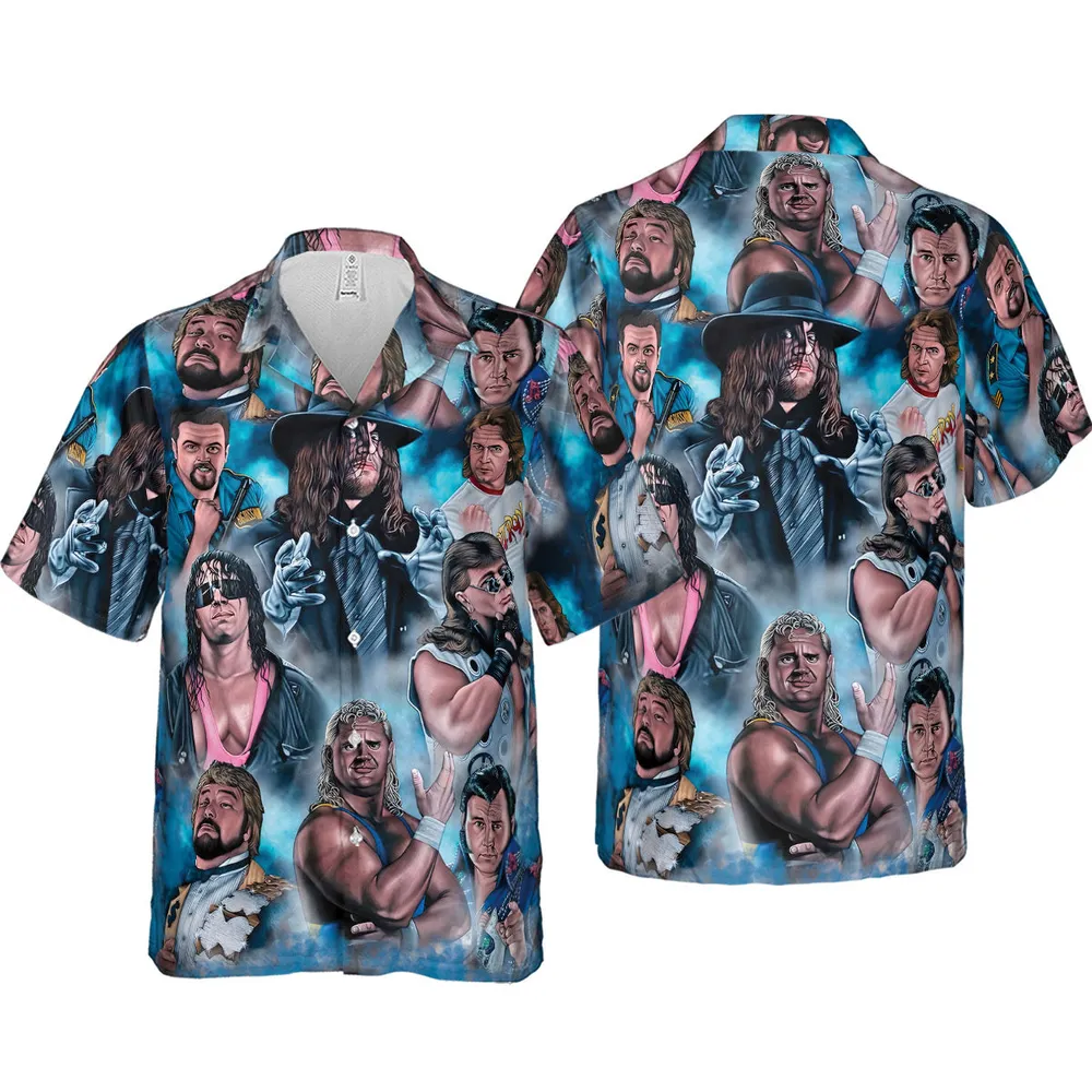 90s Wrestlers Hawaiian Shirt - 4