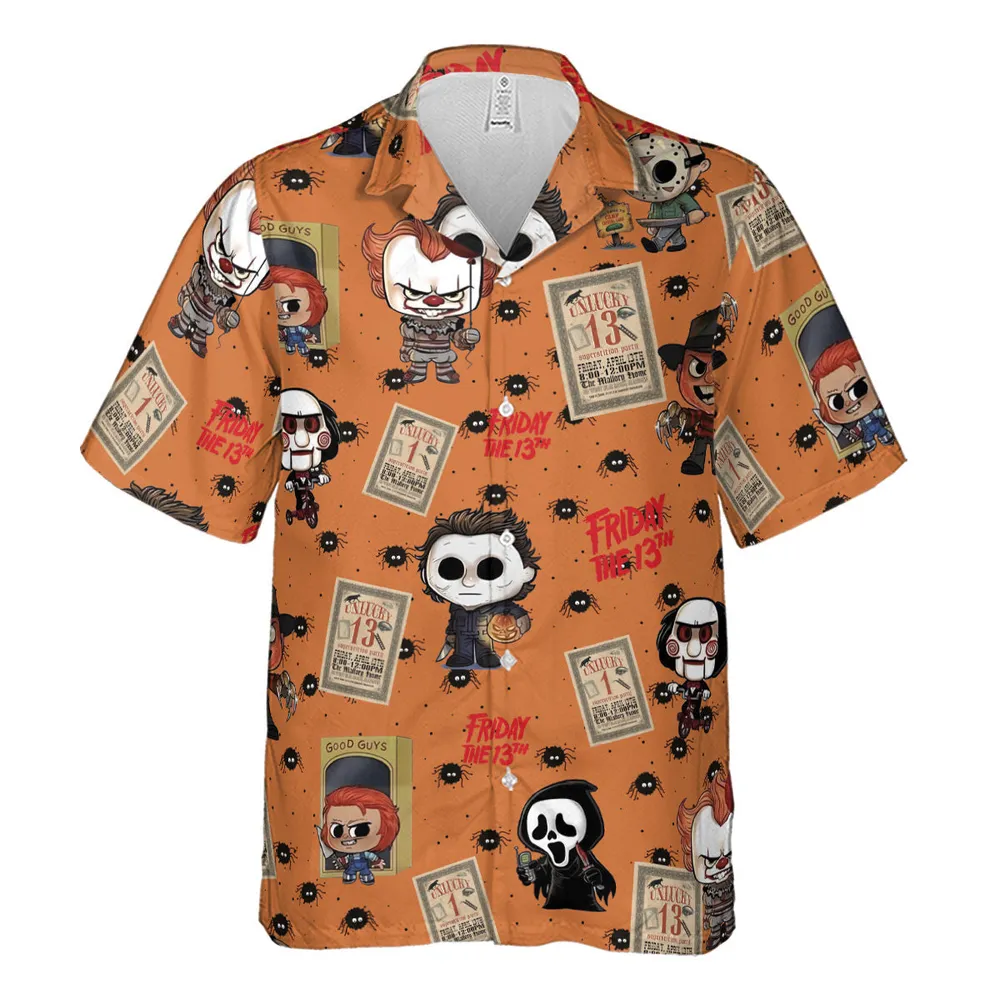 Chibi Horror Characters Hawaiian Shirt - 2