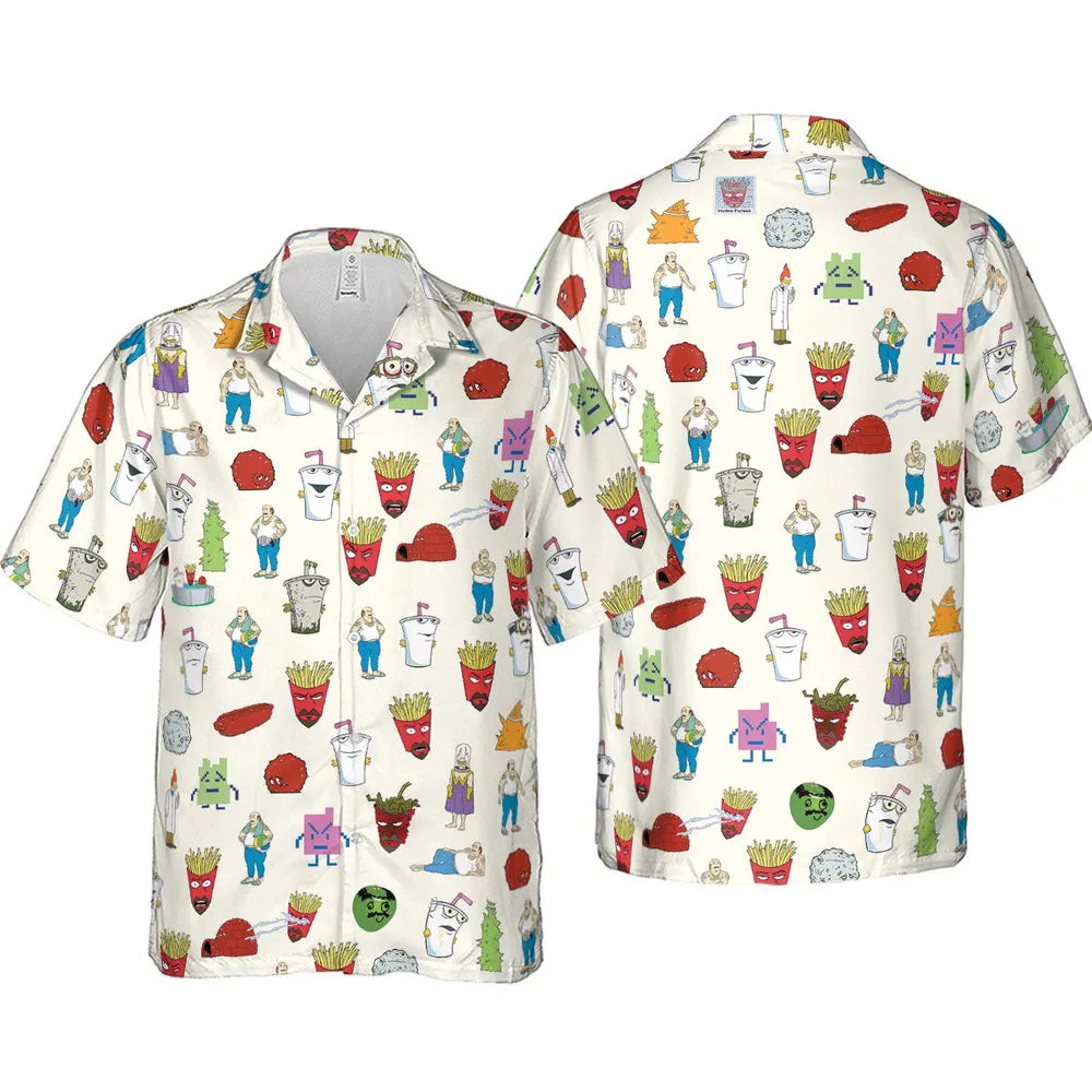 Aqua Teen Style Hawaiian Shirt - 4