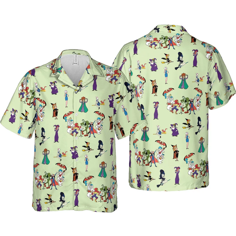 Witches Cartoon Characters Hawaiian Shirt - 4