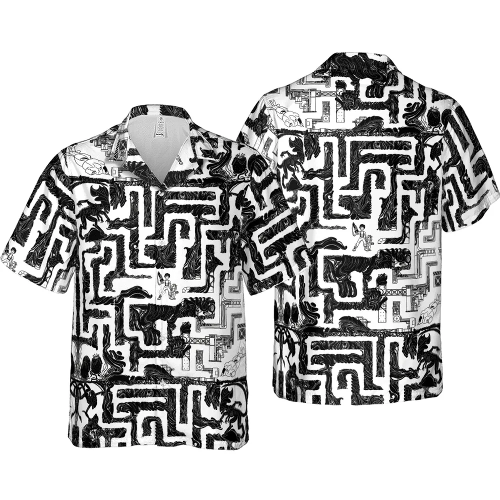 Xenomorph Alien Maze Hawaiian Shirt - 4