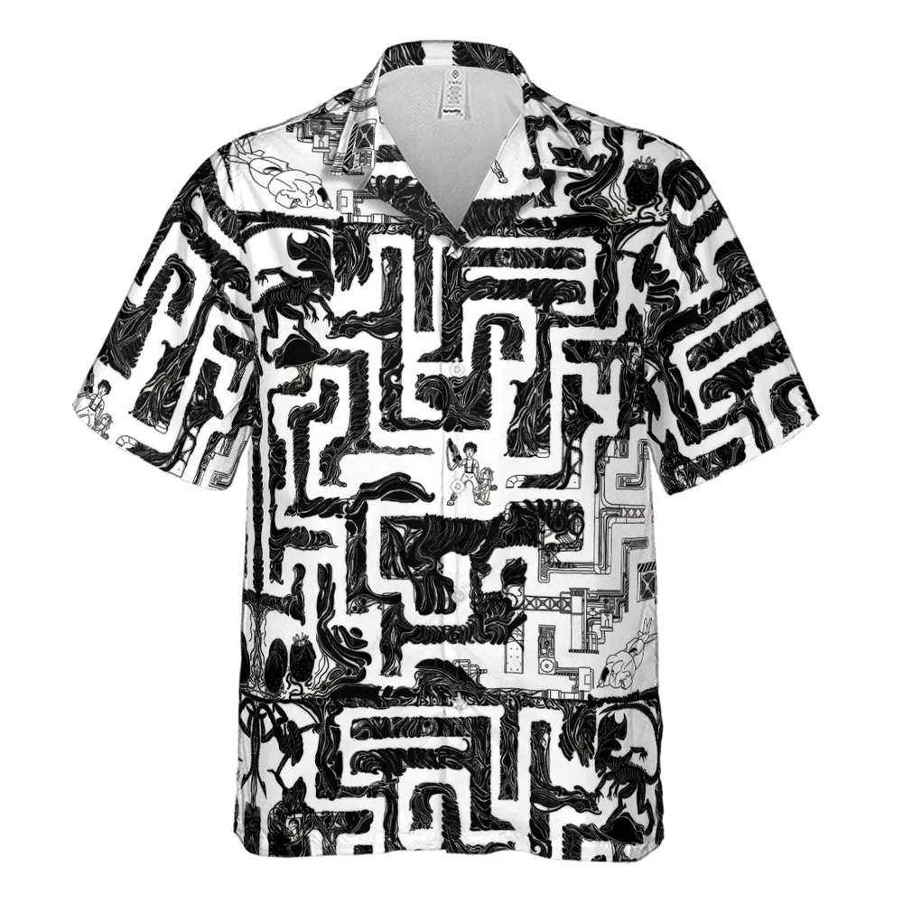 Xenomorph Alien Maze Hawaiian Shirt - 2
