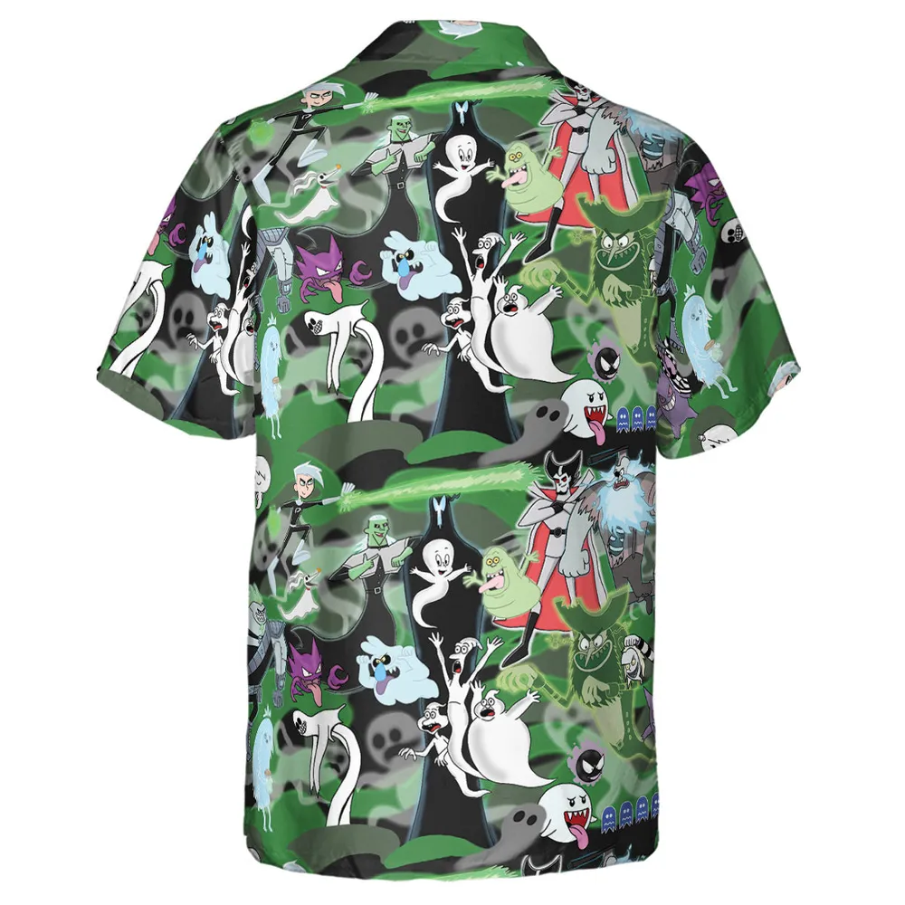 Ghost Cartoon Characters Hawaiian Shirt - 3