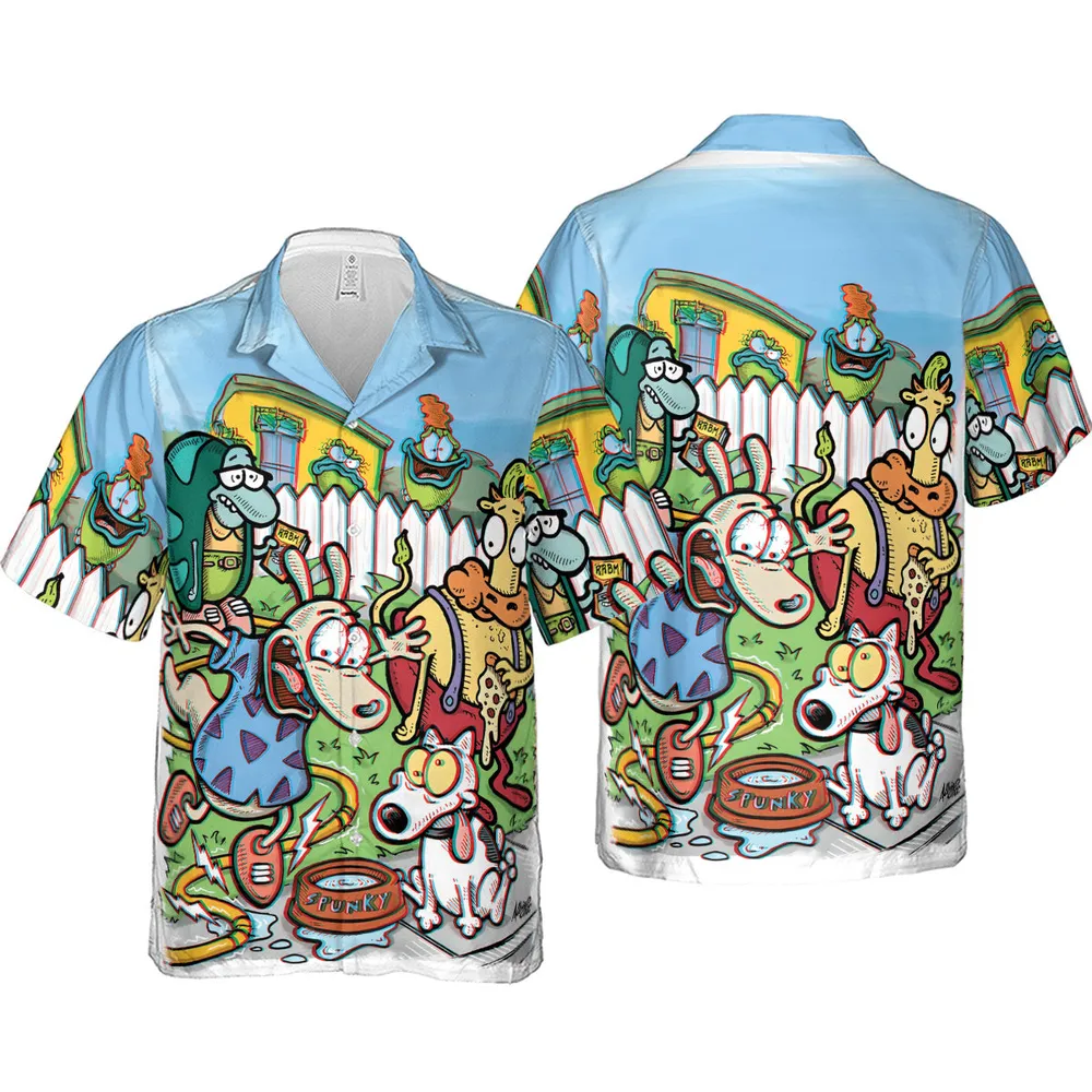 Spunky Style Rocko's Modern Life Hawaiian Shirt - 4