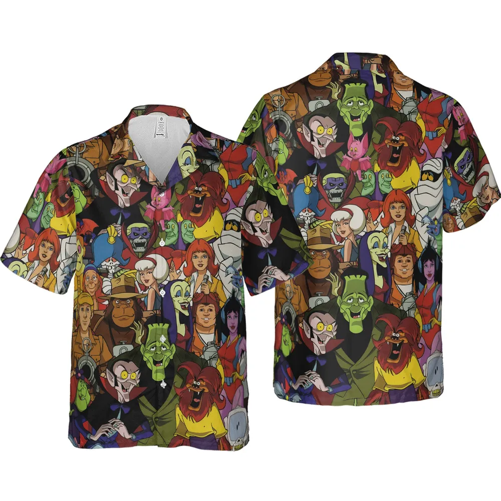 Frightfully Funny Ghostbusters Groovie Goolies Hawaiian Shirt - 4