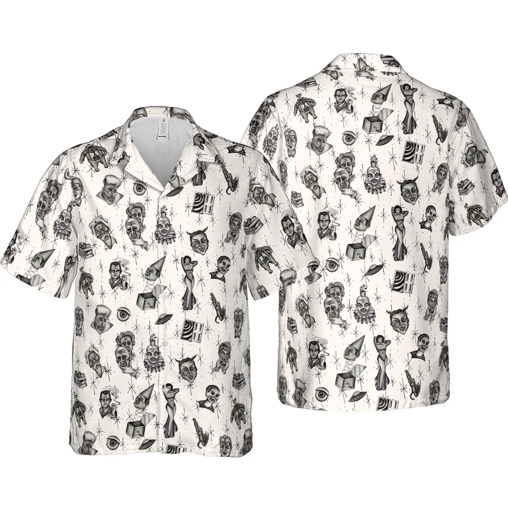 The Twilight Zone Characters Pattern Hawaiian Shirt - 4