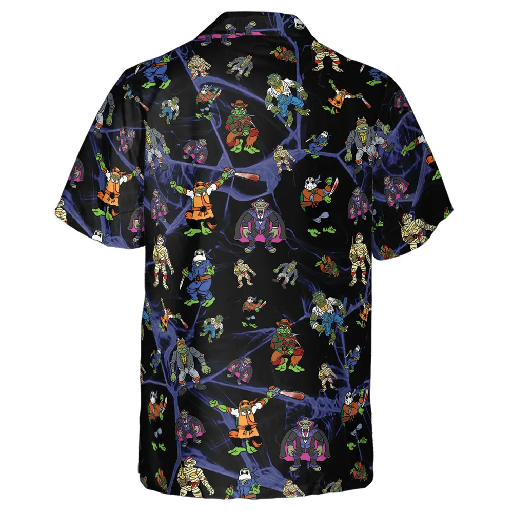 TMNT Universal Monsters And Sewer Slasher Toys Hawaiian Shirt - 3