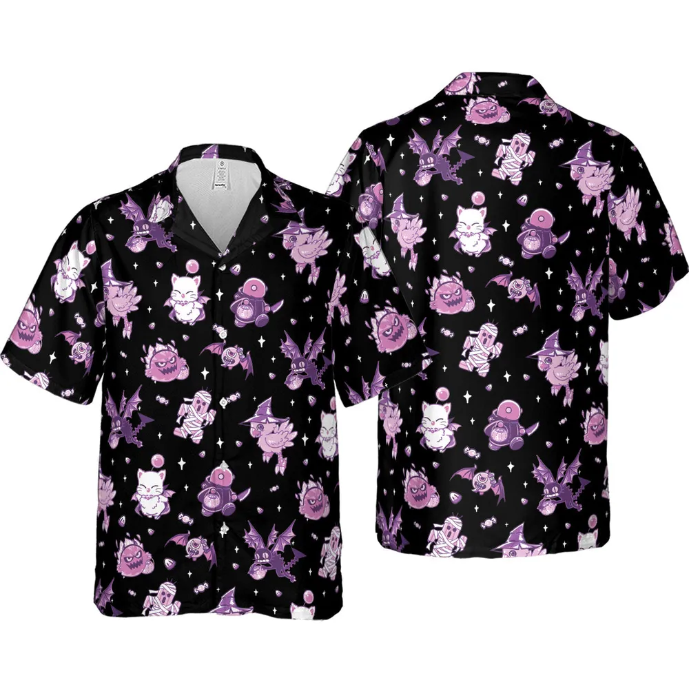 Halloween Final Fantasy Cuties Hawaiian Shirt - 4