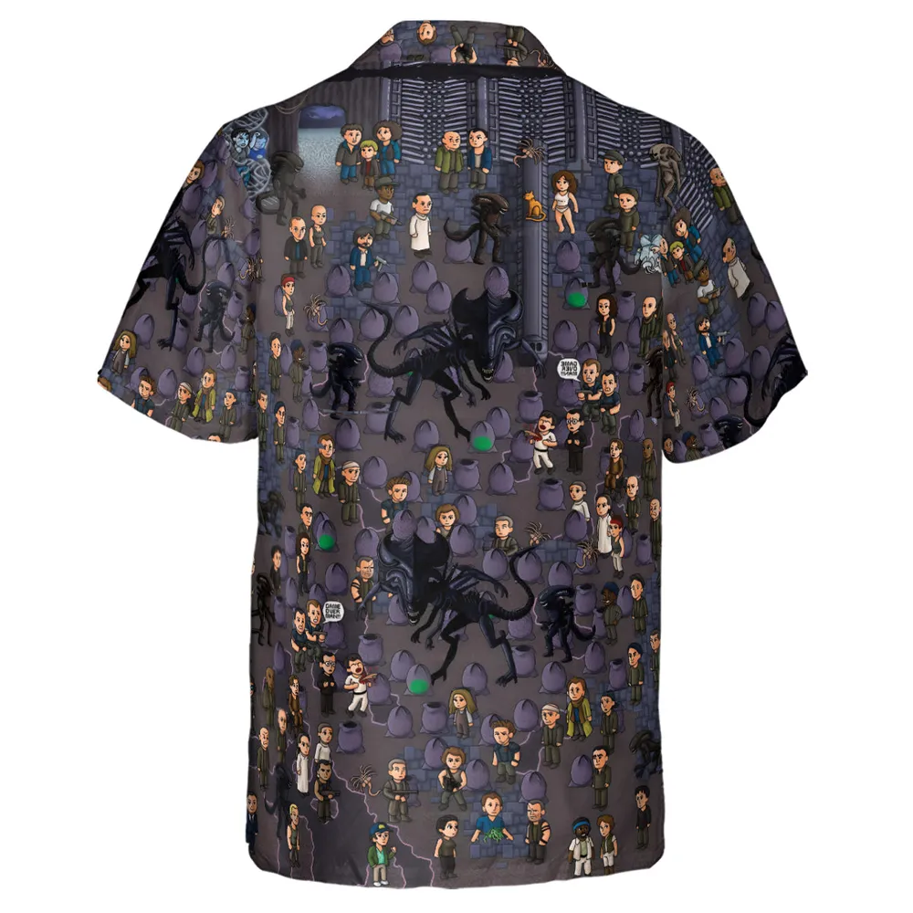 Out of Space Alien Hawaiian Shirt - 3