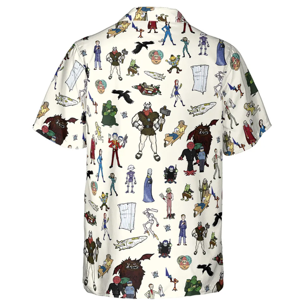Don't Panic The Hitchhiker's Guide to the Galaxy Hawaiian Shirt - 3