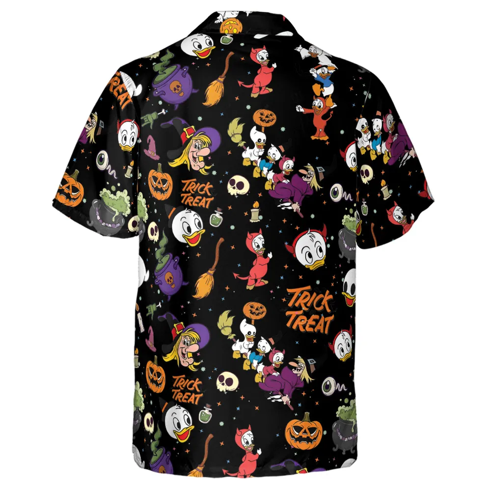 Huey, Dewey and Louie Duck Halloween Hawaiian Shirt - 3