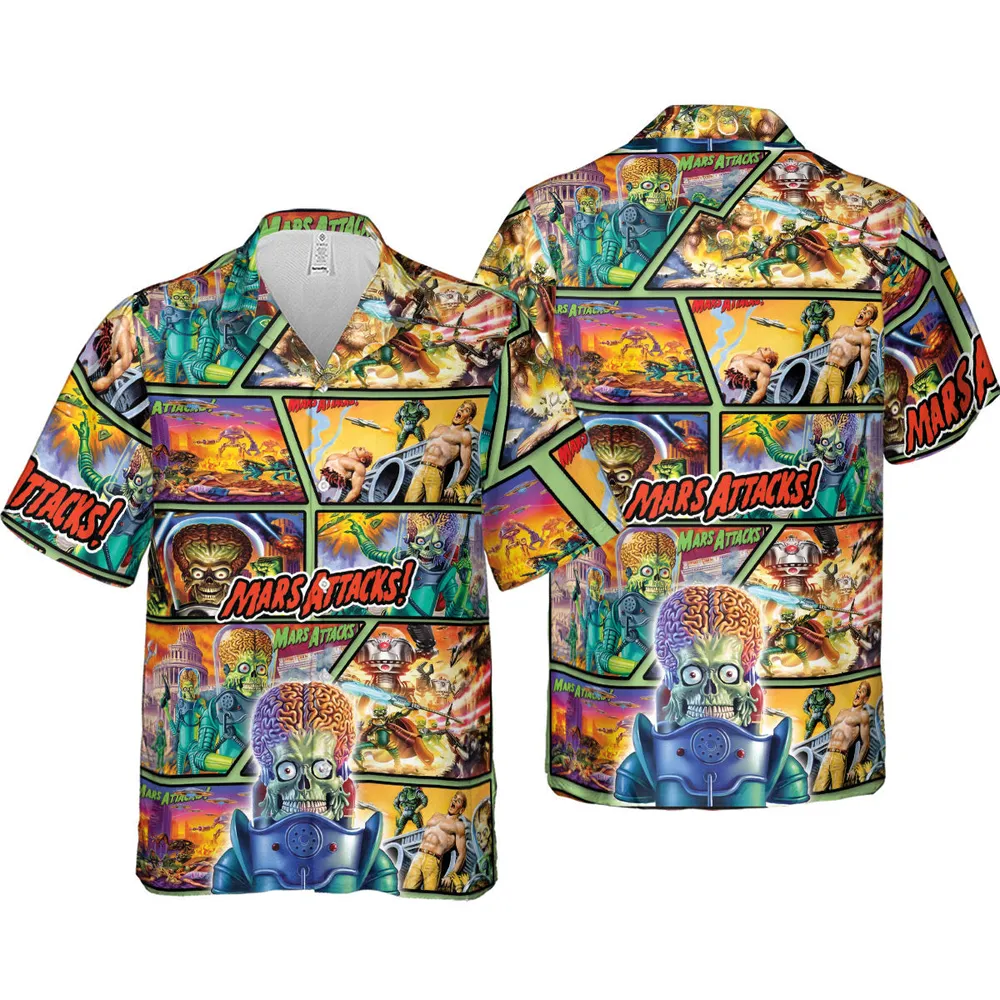 Ack! Ack! Ack! Mars Attacks Hawaiian Shirt - 4