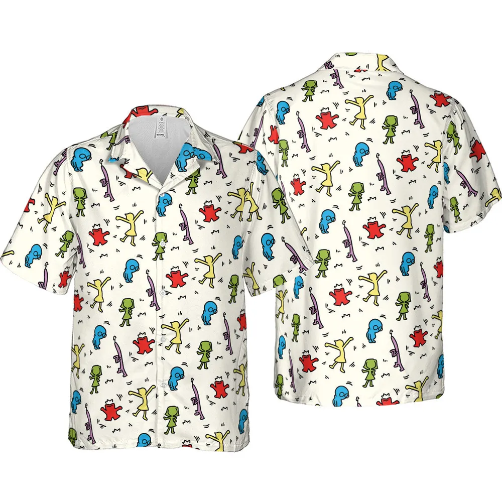 Emotions Pop Inside Out Haring Hawaiian Shirt - 4
