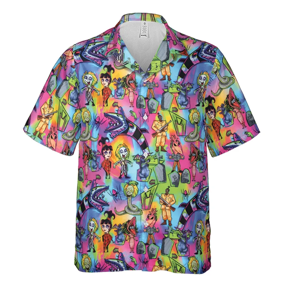 Hauntingly Stylish Beetlejuice Hawaiian Shirt - 2