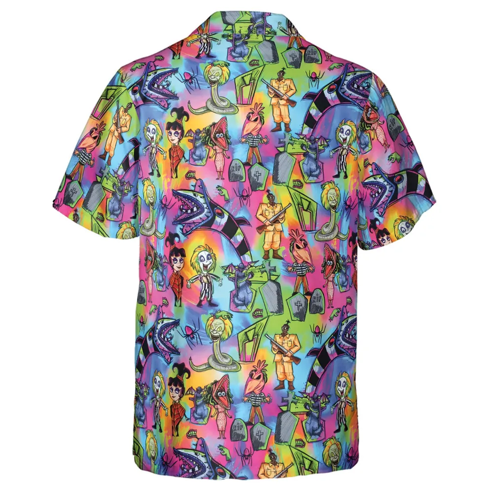 Hauntingly Stylish Beetlejuice Hawaiian Shirt - 3