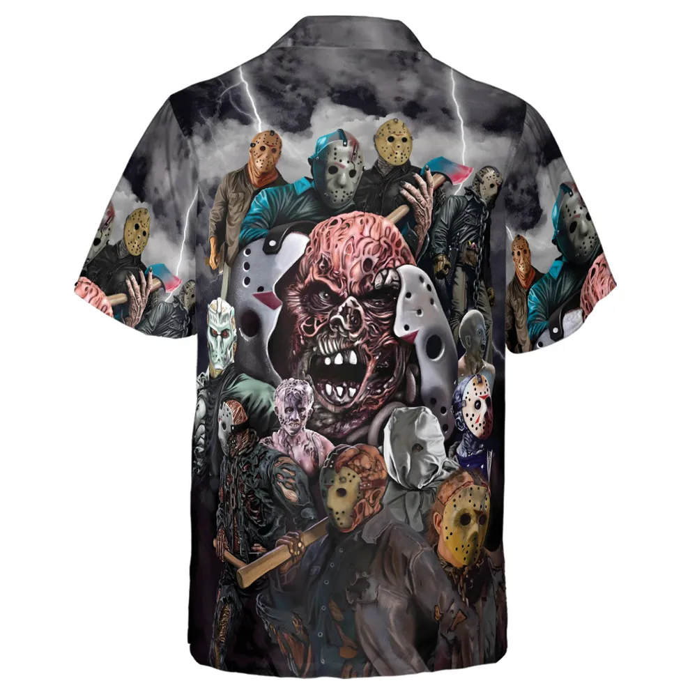 Jason Voorhees Evolution Hawaiian Shirt - 3