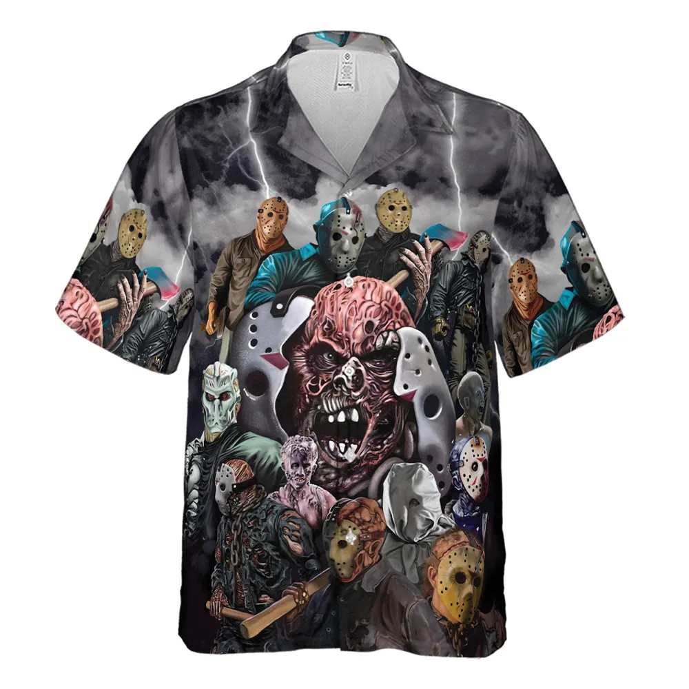 Jason Voorhees Evolution Hawaiian Shirt - 2