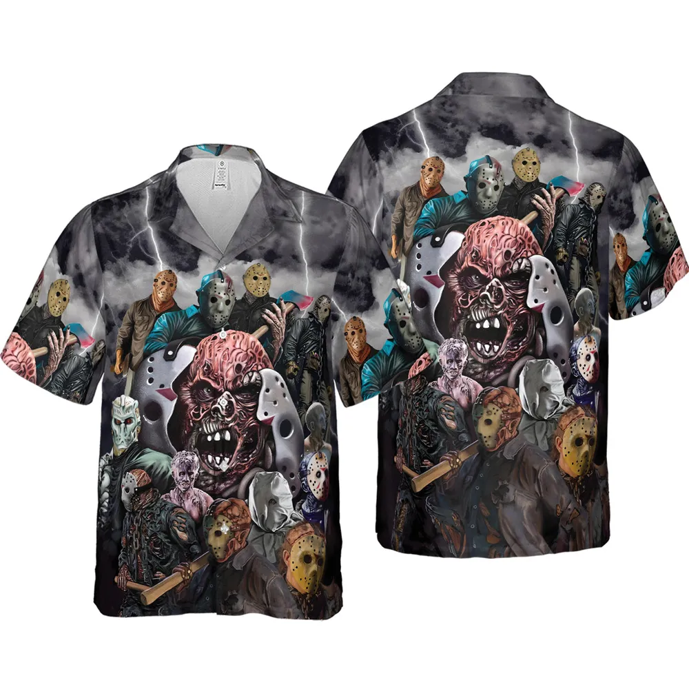 Jason Voorhees Evolution Hawaiian Shirt - 4