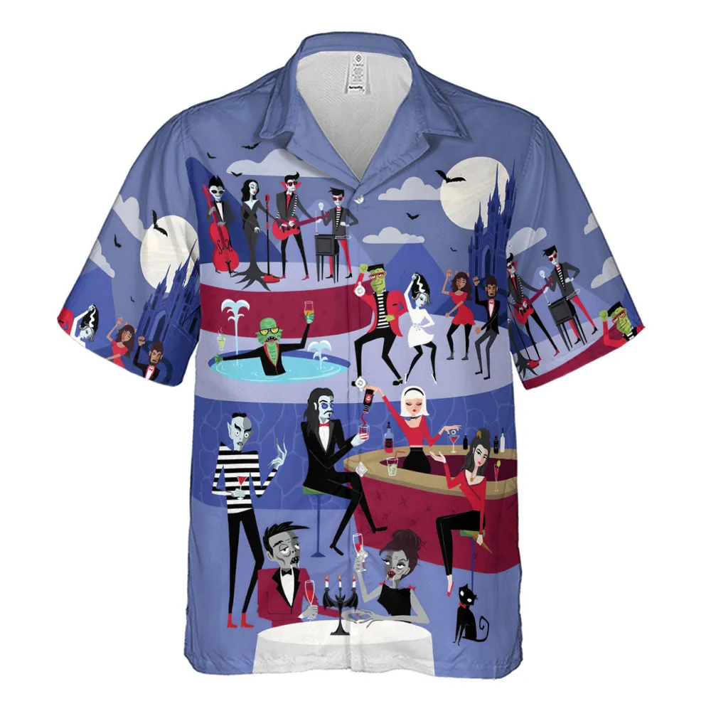Monster Universal Dance Party Hawaiian Shirt - 2