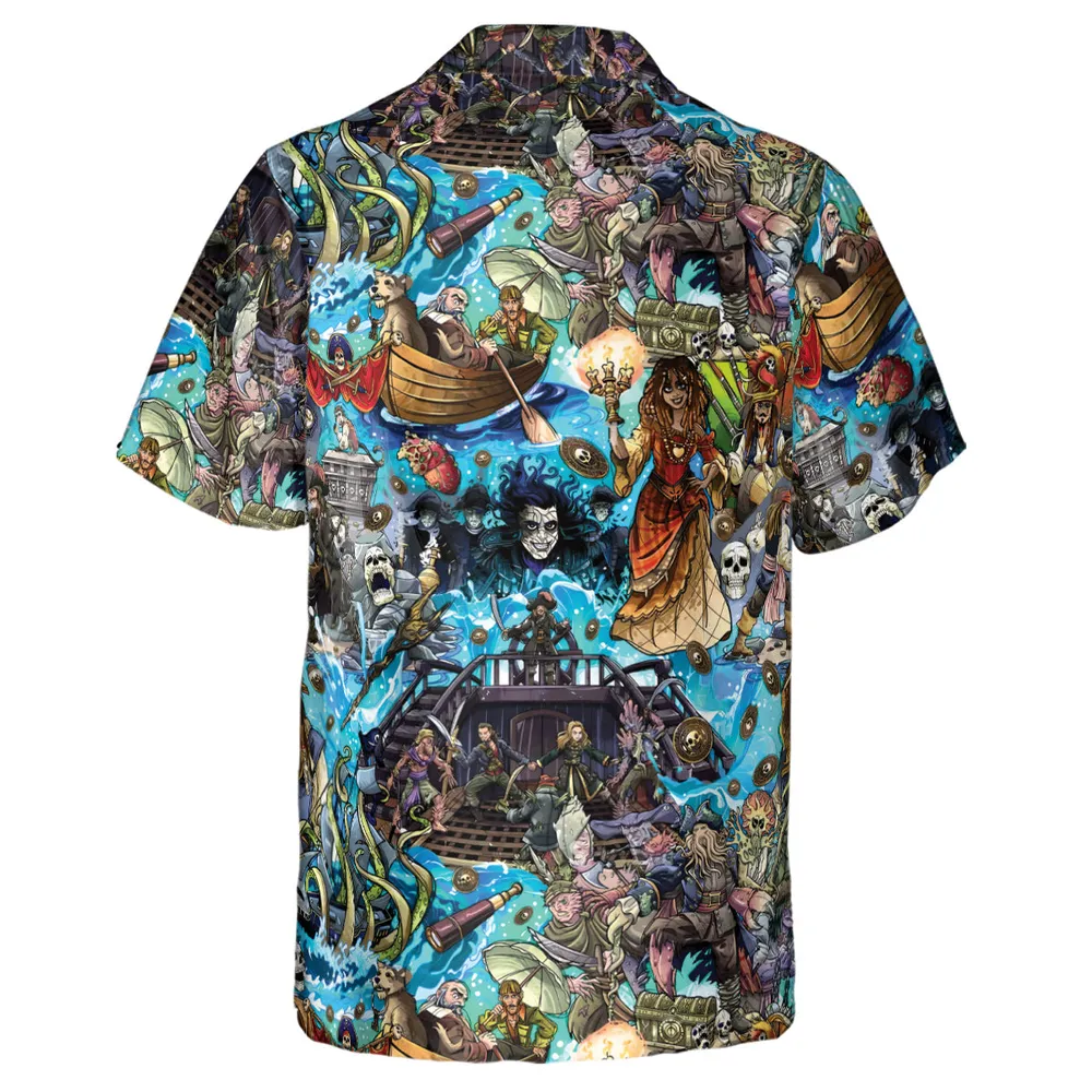 Travel And Fight Pirates of the Caribbean Hawaiian Shirt - 3