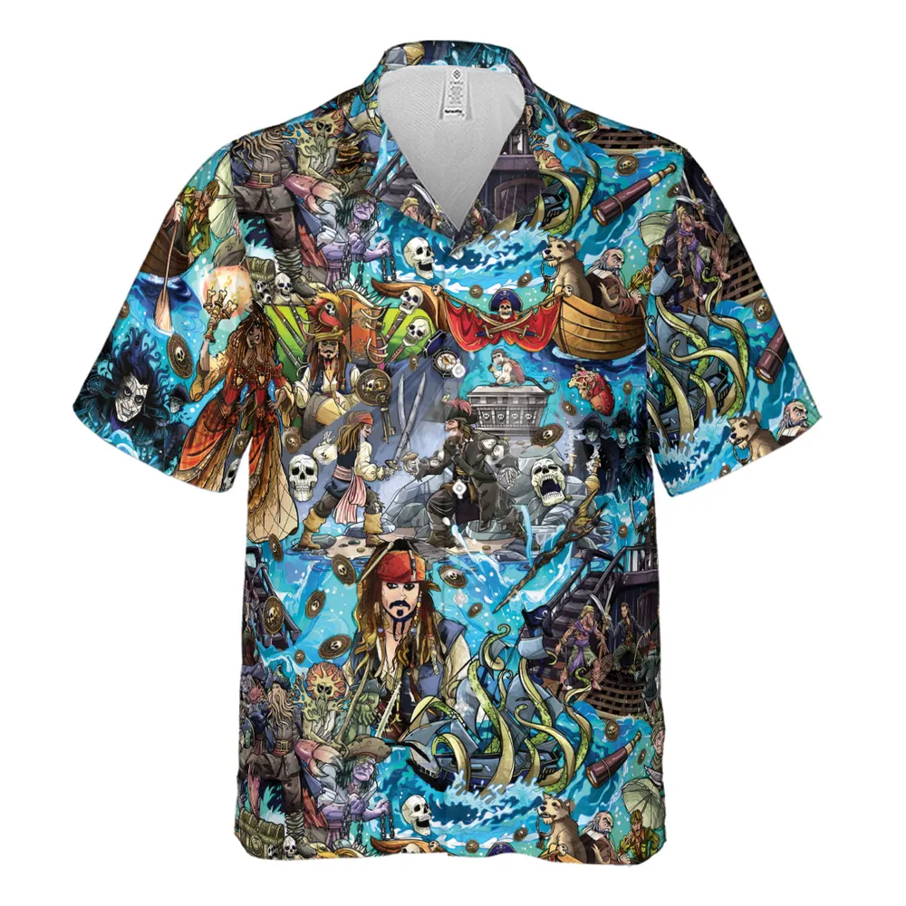 Travel And Fight Pirates of the Caribbean Hawaiian Shirt - 2