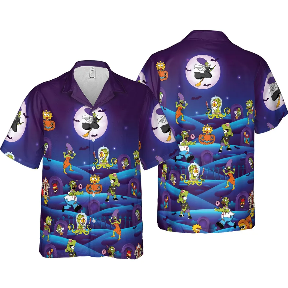 Horror Night The Simpsons Hawaiian Shirt - 4