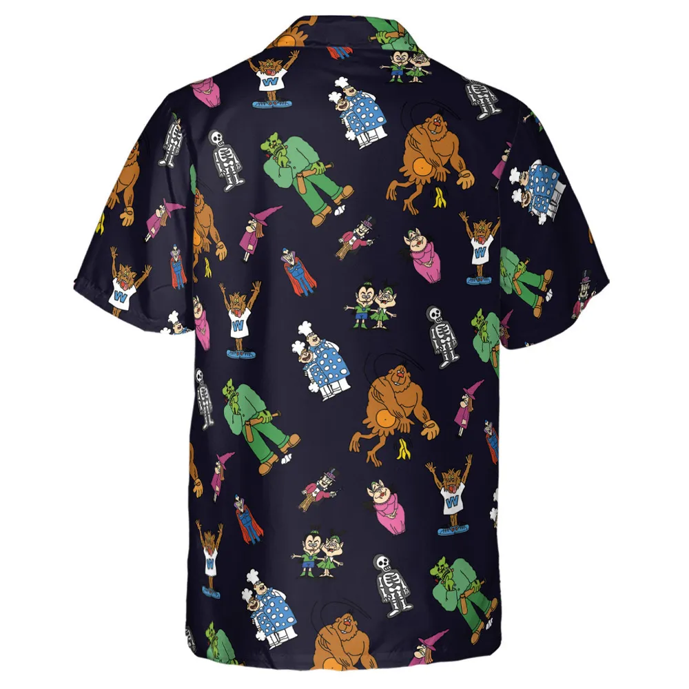 Nostalgic Food Mascots Burger Chef Hawaiian Shirt - 3