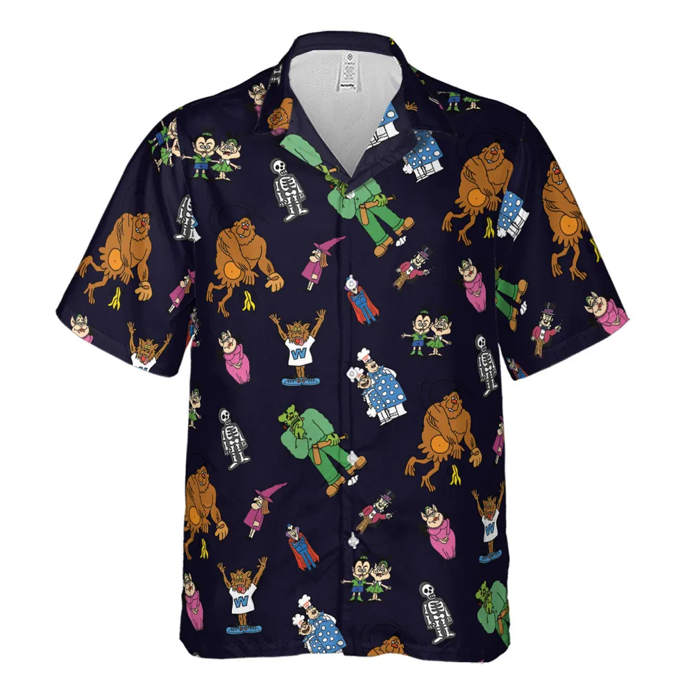 Nostalgic Food Mascots Burger Chef Hawaiian Shirt - 2