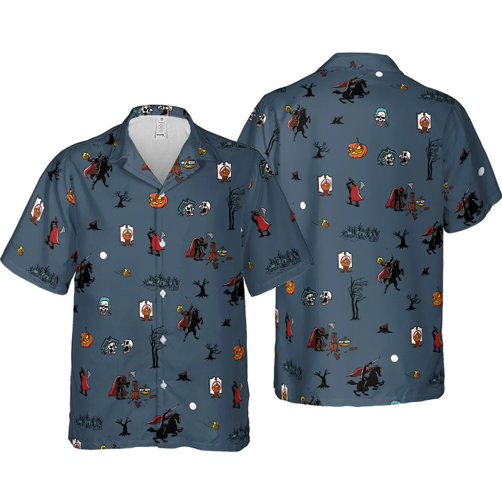Headless Horseman Ichabod and Mr. Toad Hawaiian Shirt - 4