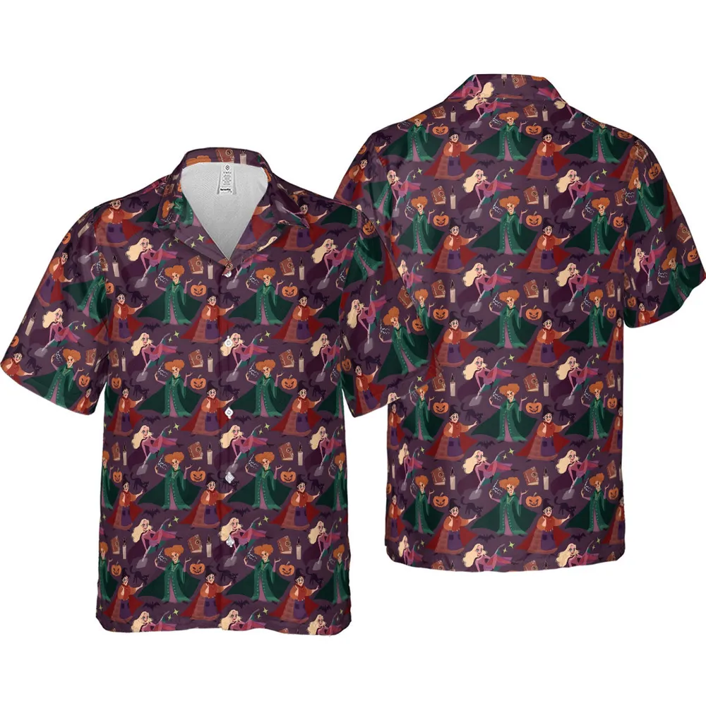 Sanderson Sisters Pattern Hawaiian Shirt - 4