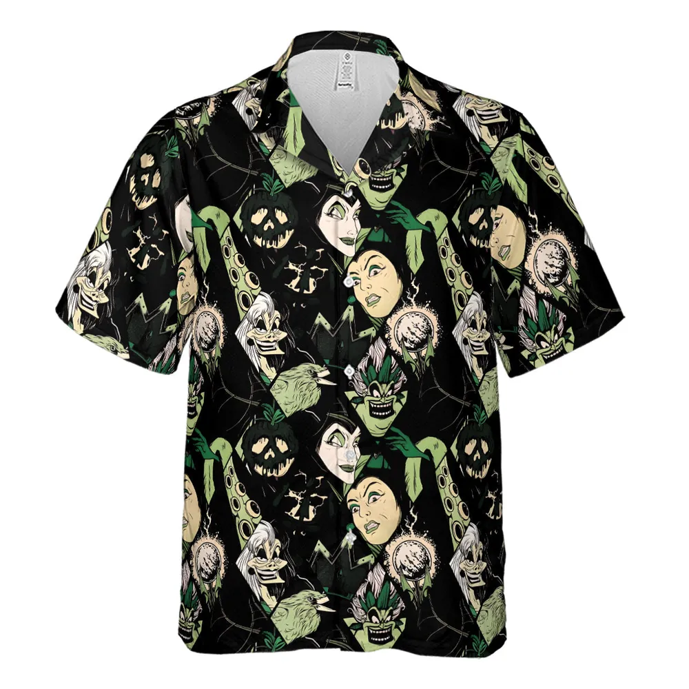 The Villains Pattern Hawaiian Shirt - 2