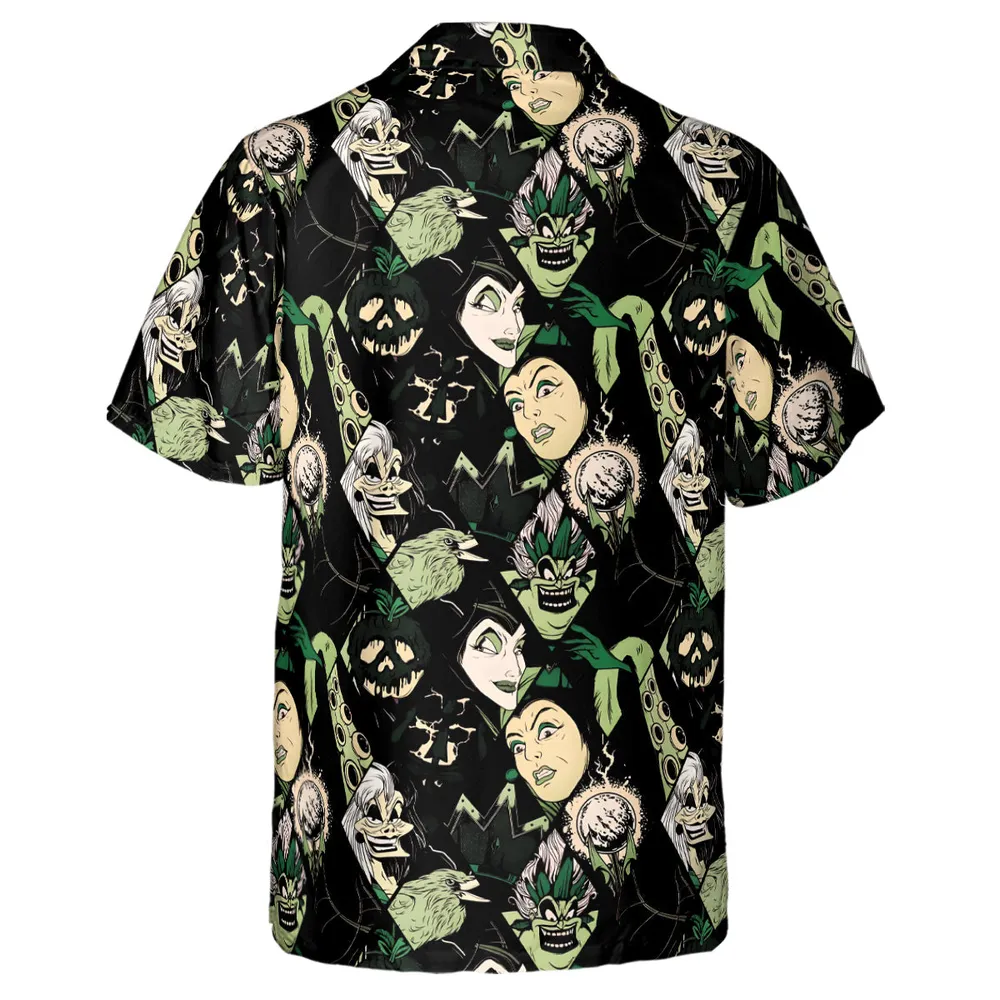 The Villains Pattern Hawaiian Shirt - 3