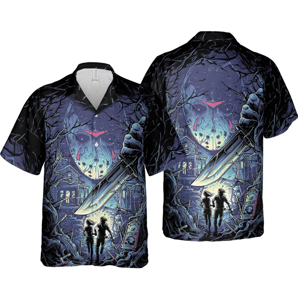 Camp Crystal Chic Friday the 13th Hawaiian Shirt - 4