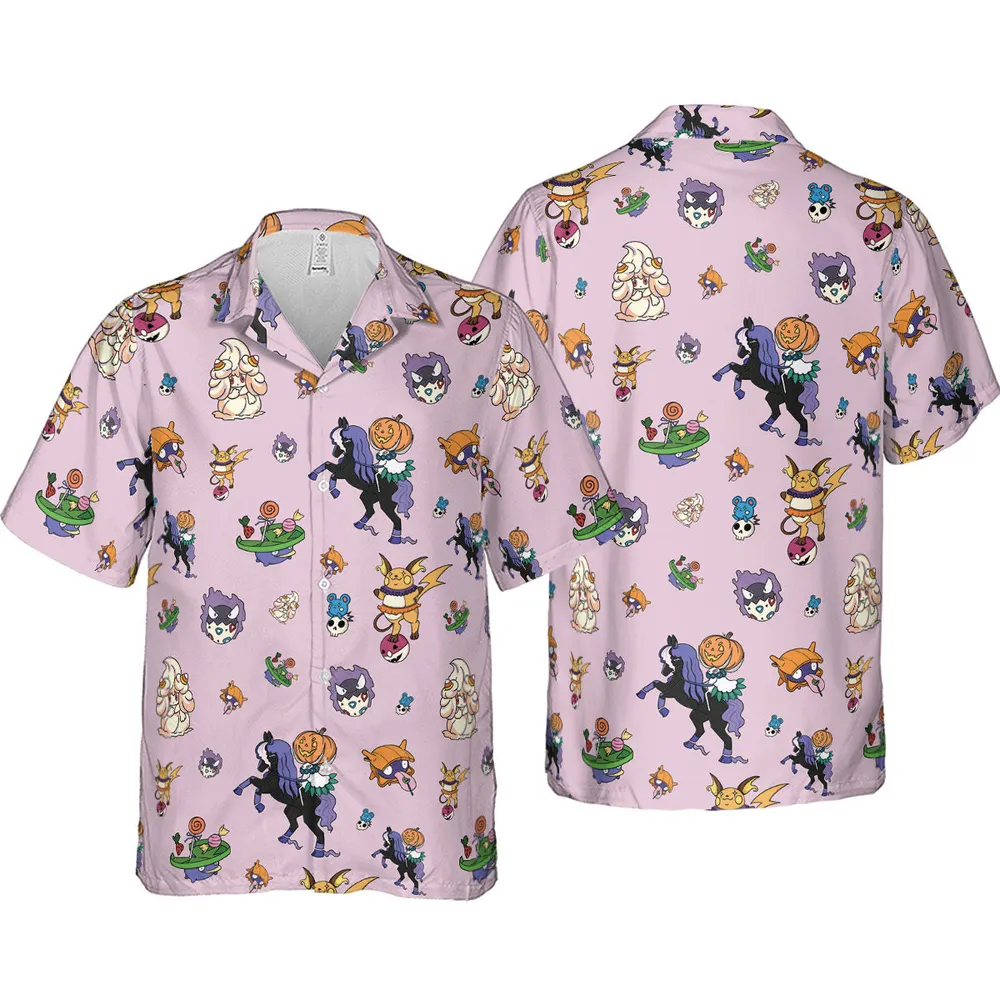 Spooky Monster Pokemon Hawaiian Shirt - 4