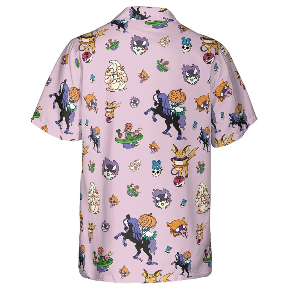 Spooky Monster Pokemon Hawaiian Shirt - 3