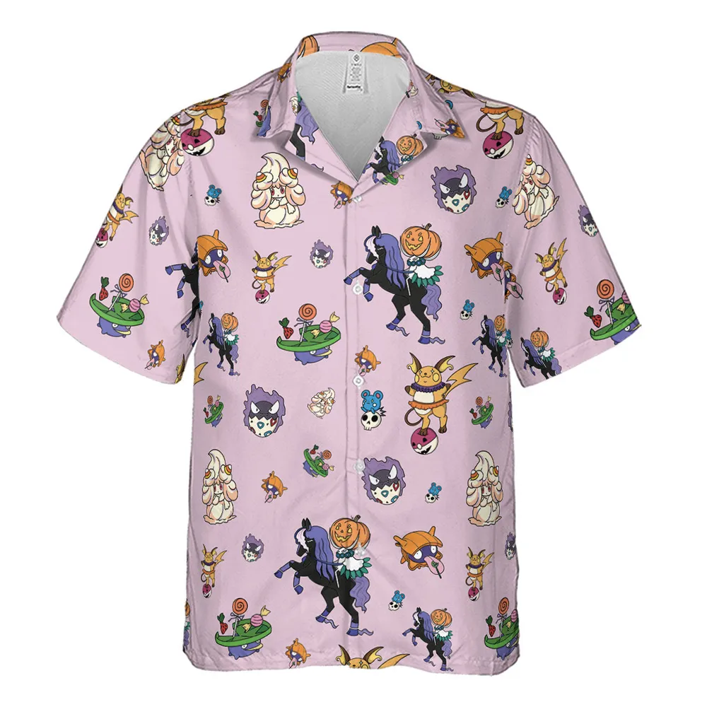 Spooky Monster Pokemon Hawaiian Shirt - 2