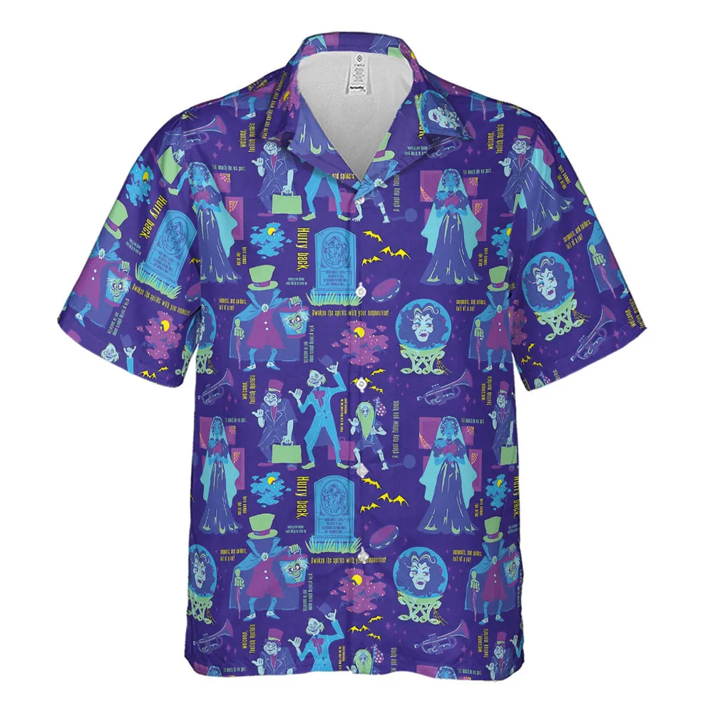 Happy Haunts Journal Haunted Mansion Hawaiian Shirt - 2