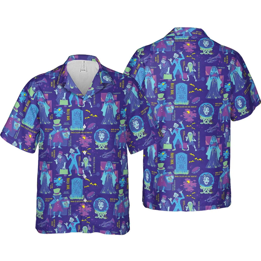 Happy Haunts Journal Haunted Mansion Hawaiian Shirt - 4